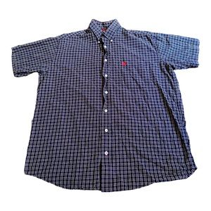 Mens Cinch Plaid Button Up Shirt Medium SS